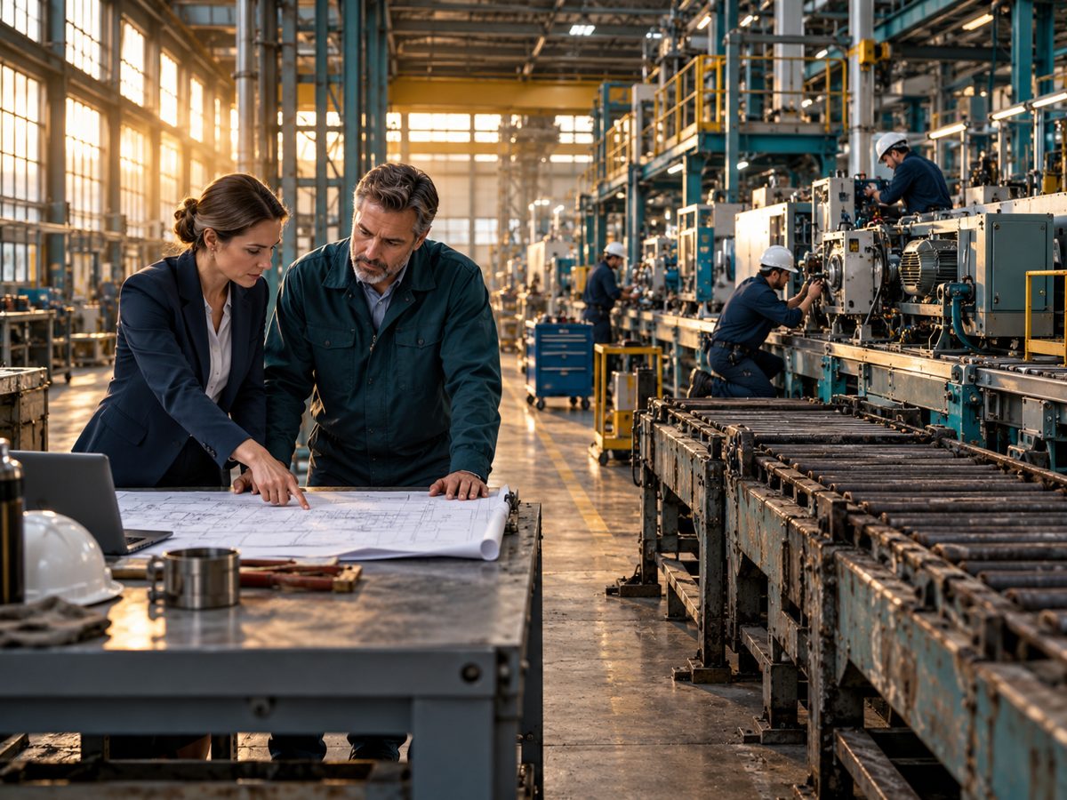 Restructuring specialist and manager plan repairs in a struggling industrial plant