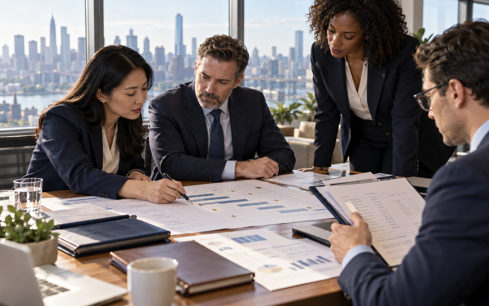 Institutional treasury team reviewing liquidity and market exposure